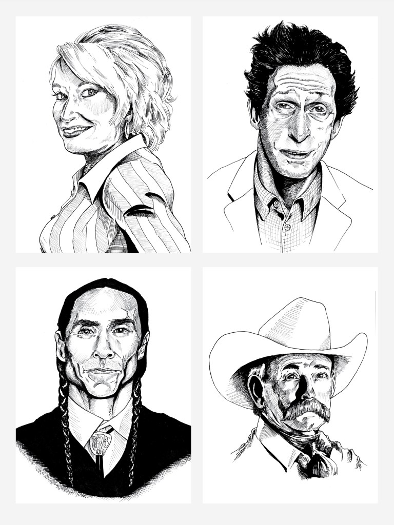 Pen and Ink illustrations.